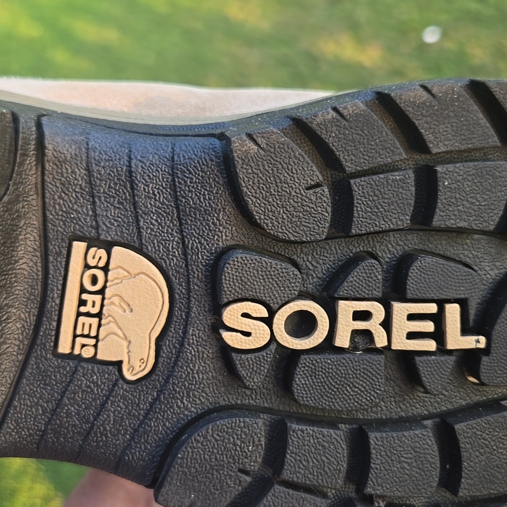 Sorel Beige Waterfall Boots Fleece Collar ZIP Waterproof Thinsulate Ultra US 8 - Picture 8 of 8
